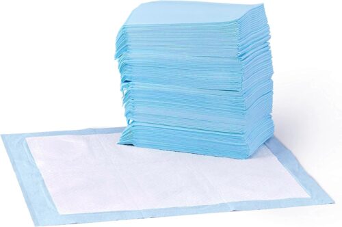 Amazon Basics Dog and Puppy Pee Pads with Leak-Proof Quick-Dry Design for Potty Training, Standard Absorbency, Regular Size, 22 x 22 Inches, Pack of 100, Blue & White - Image 7
