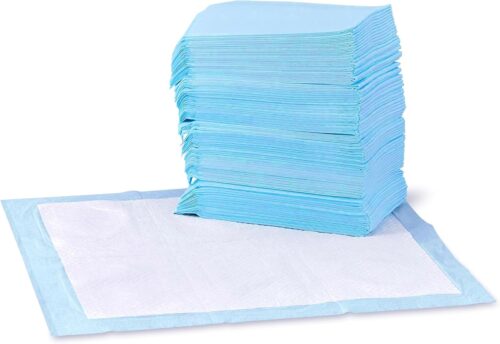Amazon Basics Dog and Puppy Pee Pads with Leak-Proof Quick-Dry Design for Potty Training, Standard Absorbency, Regular Size, 22 x 22 Inches, Pack of 100, Blue & White - Image 15