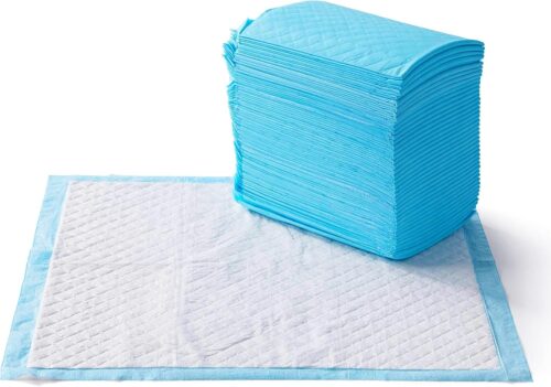 Amazon Basics Dog and Puppy Pee Pads with Leak-Proof Quick-Dry Design for Potty Training, Standard Absorbency, Regular Size, 22 x 22 Inches, Pack of 100, Blue & White - Image 16