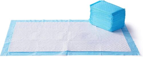 Amazon Basics Dog and Puppy Pee Pads with Leak-Proof Quick-Dry Design for Potty Training, Standard Absorbency, Regular Size, 22 x 22 Inches, Pack of 100, Blue & White - Image 19