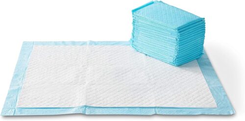 Amazon Basics Dog and Puppy Pee Pads with Leak-Proof Quick-Dry Design for Potty Training, Standard Absorbency, Regular Size, 22 x 22 Inches, Pack of 100, Blue & White - Image 20