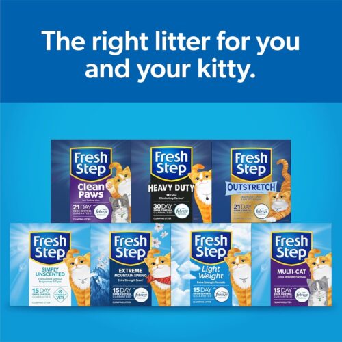 Fresh Step Extreme Clumping Litter With Febreze Freshness, Mountain Spring Scent Clumping Cat Litter With Guaranteed Odor Control, 14 lb. Box - Image 12
