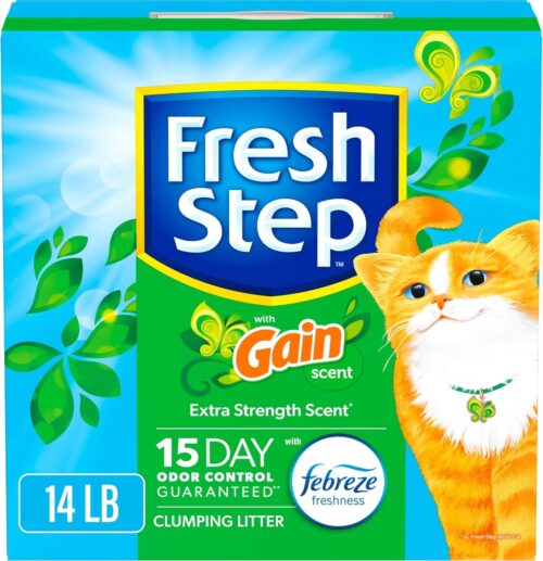 Fresh Step Extreme Clumping Litter With Febreze Freshness, Mountain Spring Scent Clumping Cat Litter With Guaranteed Odor Control, 14 lb. Box - Image 15