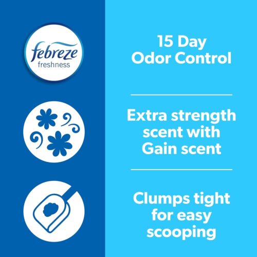 Fresh Step Extreme Clumping Litter With Febreze Freshness, Mountain Spring Scent Clumping Cat Litter With Guaranteed Odor Control, 14 lb. Box - Image 20