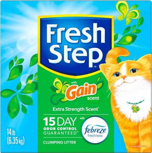 Fresh Step Extreme Clumping Litter With Febreze Freshness, Mountain Spring Scent Clumping Cat Litter With Guaranteed Odor Control, 14 lb. Box - Image 23