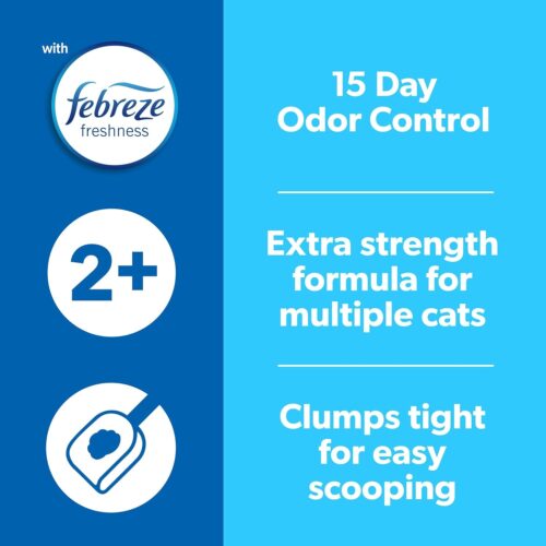 Fresh Step Extreme Clumping Litter With Febreze Freshness, Mountain Spring Scent Clumping Cat Litter With Guaranteed Odor Control, 14 lb. Box - Image 39