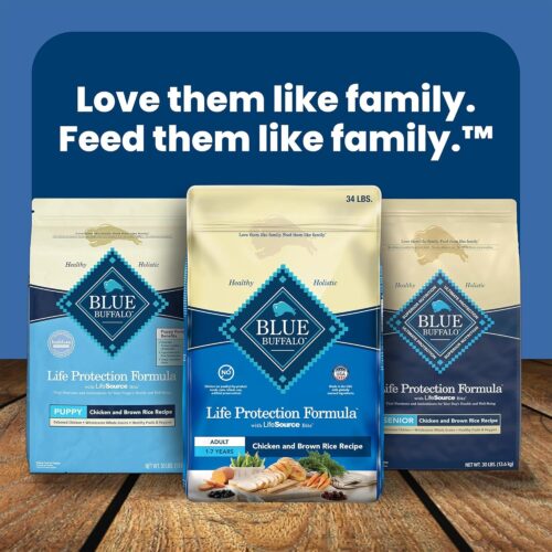 Blue Buffalo Life Protection Formula Adult Dry Dog Food, Helps Build and Maintain Strong Muscles, Made with Natural Ingredients, Chicken & Brown Rice Recipe, 30-lb. Bag - Image 55