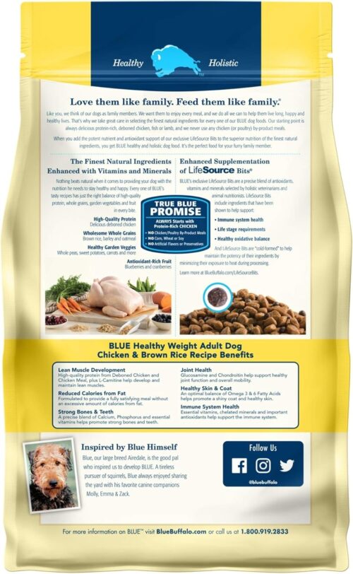 Blue Buffalo Life Protection Formula Adult Dry Dog Food, Helps Build and Maintain Strong Muscles, Made with Natural Ingredients, Chicken & Brown Rice Recipe, 30-lb. Bag - Image 115