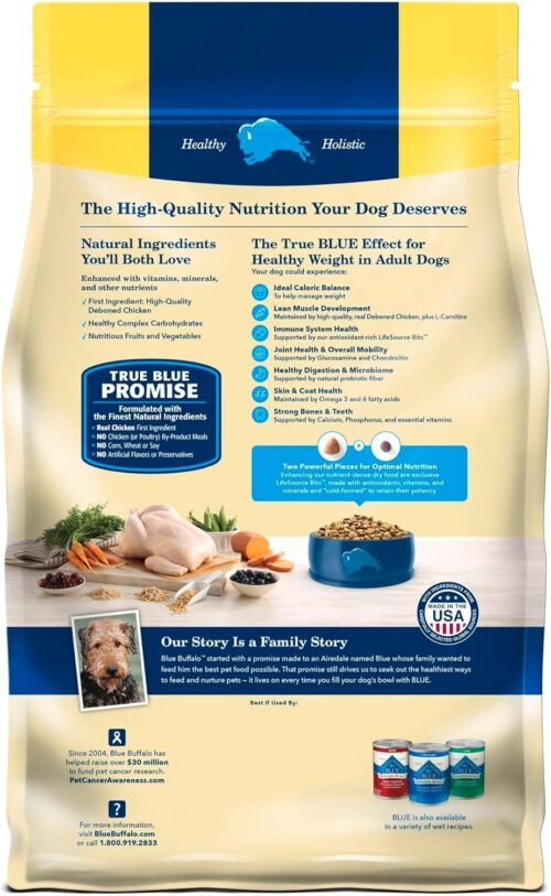 Blue Buffalo Life Protection Formula Adult Dry Dog Food, Helps Build and Maintain Strong Muscles, Made with Natural Ingredients, Chicken & Brown Rice Recipe, 30-lb. Bag - Image 159