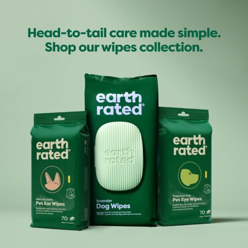 Earth Rated Pet Grooming Wipes for Dogs and Cats, Hypoallergenic, Cleaning and Hydrating, for Paws, Body and Butt, Unscented, 100 Count - Image 10