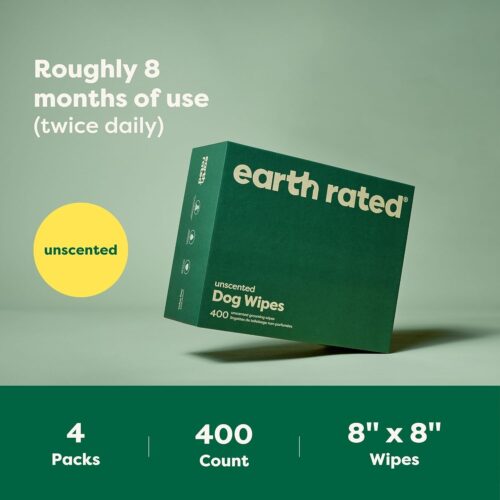 Earth Rated Pet Grooming Wipes for Dogs and Cats, Hypoallergenic, Cleaning and Hydrating, for Paws, Body and Butt, Unscented, 100 Count - Image 16