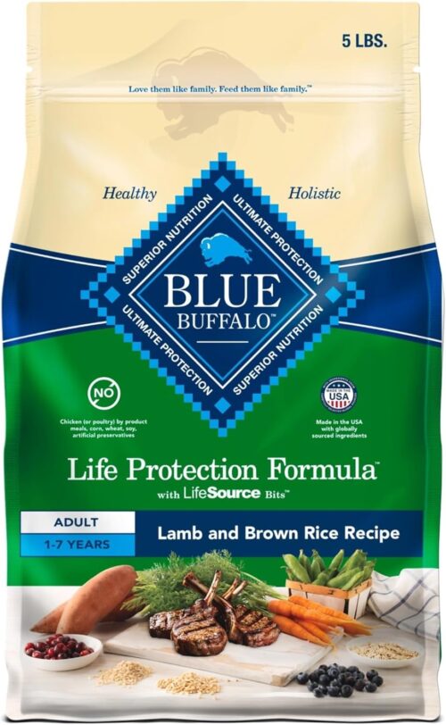 Blue Buffalo Life Protection Formula Adult Dry Dog Food, Helps Build and Maintain Strong Muscles, Made with Natural Ingredients, Chicken & Brown Rice Recipe, 30-lb. Bag - Image 254