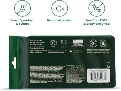 Earth Rated Pet Grooming Wipes for Dogs and Cats, Hypoallergenic, Cleaning and Hydrating, for Paws, Body and Butt, Unscented, 100 Count - Image 25