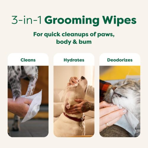 Earth Rated Pet Grooming Wipes for Dogs and Cats, Hypoallergenic, Cleaning and Hydrating, for Paws, Body and Butt, Unscented, 100 Count - Image 34