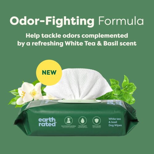 Earth Rated Pet Grooming Wipes for Dogs and Cats, Hypoallergenic, Cleaning and Hydrating, for Paws, Body and Butt, Unscented, 100 Count - Image 35