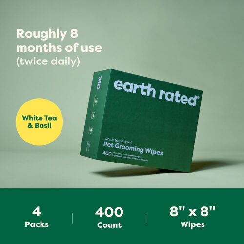 Earth Rated Pet Grooming Wipes for Dogs and Cats, Hypoallergenic, Cleaning and Hydrating, for Paws, Body and Butt, Unscented, 100 Count - Image 40