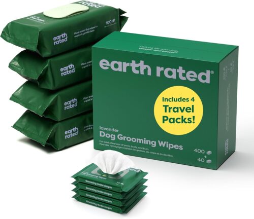 Earth Rated Pet Grooming Wipes for Dogs and Cats, Hypoallergenic, Cleaning and Hydrating, for Paws, Body and Butt, Unscented, 100 Count - Image 53