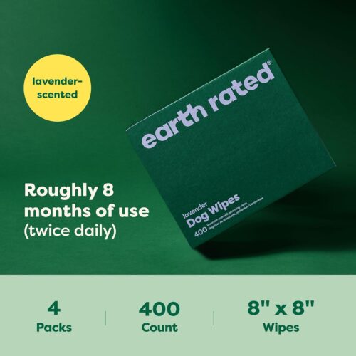 Earth Rated Pet Grooming Wipes for Dogs and Cats, Hypoallergenic, Cleaning and Hydrating, for Paws, Body and Butt, Unscented, 100 Count - Image 59