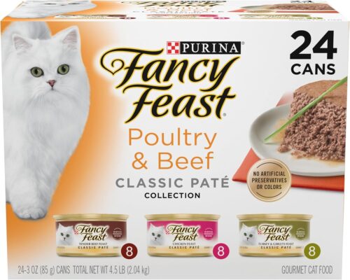 Fancy Feast Poultry and Beef Feast Classic Pate Collection Grain Free Wet Cat Food Variety Pack - (Pack of 30) 3 oz. Cans - Image 27