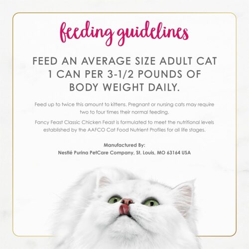 Fancy Feast Poultry and Beef Feast Classic Pate Collection Grain Free Wet Cat Food Variety Pack - (Pack of 30) 3 oz. Cans - Image 72