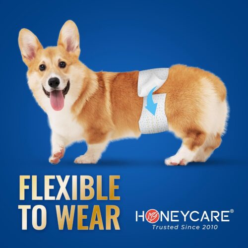 HONEY CARE All-Absorb A26 Male Dog Wrap, 50 Count, Small - Image 4