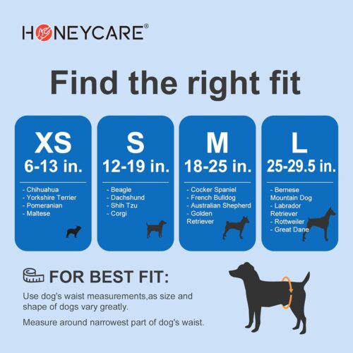 HONEY CARE All-Absorb A26 Male Dog Wrap, 50 Count, Small - Image 12