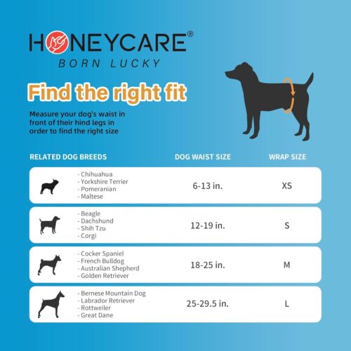 HONEY CARE All-Absorb A26 Male Dog Wrap, 50 Count, Small - Image 15
