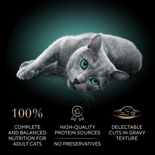 Sheba Perfect Portions Wet Cat Food Cuts in Gravy Variety Pack, Roasted Chicken Entree, With Sustainable Salmon, and Tender Turkey Entree, 2.6 oz. Twin-Pack Trays (24 Count, 48 Servings) - Image 80