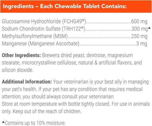 Nutramax Laboratories Cosequin Maximum Strength Joint Health Supplement for Dogs - With Glucosamine, Chondroitin, and MSM, 132 Chewable Tablets - Image 24