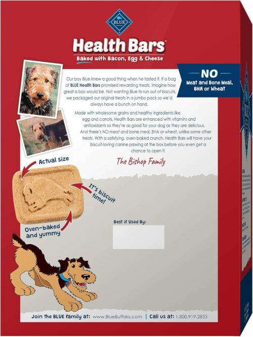 Blue Buffalo Health Bars Crunchy Dog Biscuits, Oven-Baked With Natural Ingredients, Pumpkin & Cinnamon, 16-oz Bag - Image 50