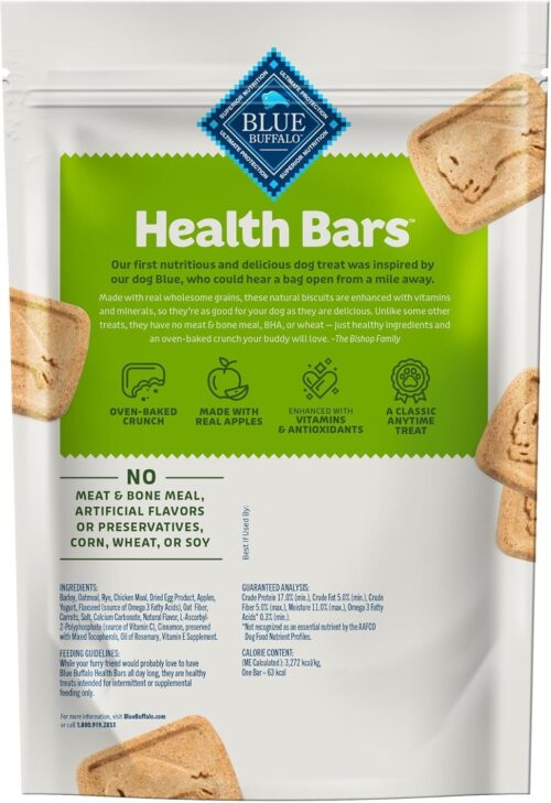 Blue Buffalo Health Bars Crunchy Dog Biscuits, Oven-Baked With Natural Ingredients, Pumpkin & Cinnamon, 16-oz Bag - Image 70