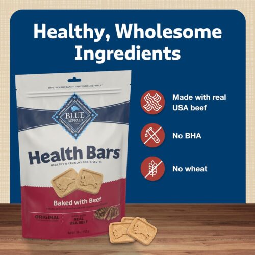 Blue Buffalo Health Bars Crunchy Dog Biscuits, Oven-Baked With Natural Ingredients, Pumpkin & Cinnamon, 16-oz Bag - Image 88