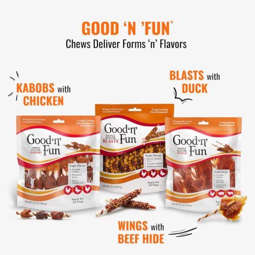 Good'N'Fun Triple Flavored Rawhide Kabobs for Dogs, 1.5 Pound (Pack of 1) - Image 10