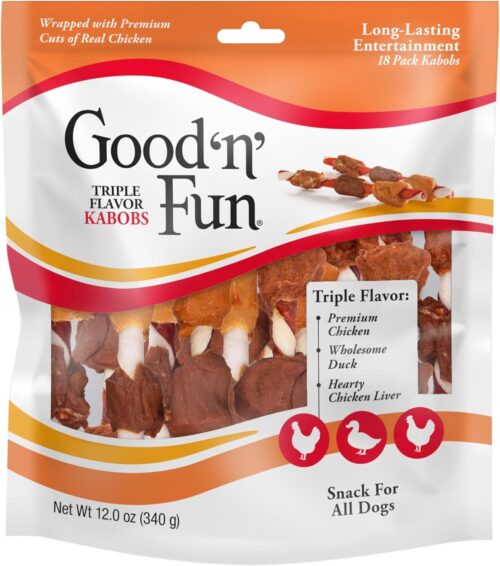 Good'N'Fun Triple Flavored Rawhide Kabobs for Dogs, 1.5 Pound (Pack of 1) - Image 29