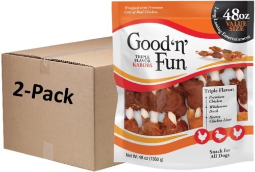 Good'N'Fun Triple Flavored Rawhide Kabobs for Dogs, 1.5 Pound (Pack of 1) - Image 38