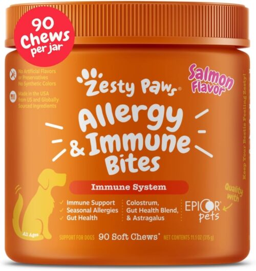 Zesty Paws Dog Allergy Relief- Dog Itching Skin Relief- Dog Probiotics for Itchy Skin and Itchy Ears- Dog Allergy Paw Relief- Dog Allergy Chews- Dog Itch Relief - Dog Skin Allergy Relief - Lamb - 90ct - Image 28