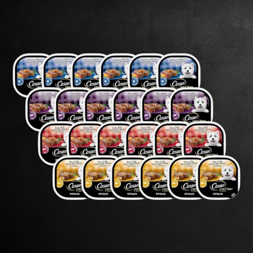 CESAR Adult Wet Dog Food Classic Loaf in Sauce Grilled Chicken, Filet Mignon, Porterhouse Steak, Beef, Chicken & Liver and Turkey Variety Pack, 3.5 oz. Easy Peel Trays, Pack of 36 - Image 104
