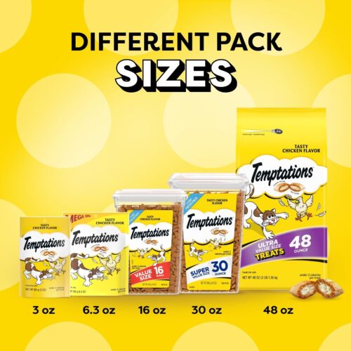TEMPTATIONS Classic Crunchy and Soft Cat Treats Tasty Chicken Flavor, 16 Ounce (Pack of 1) - Image 23