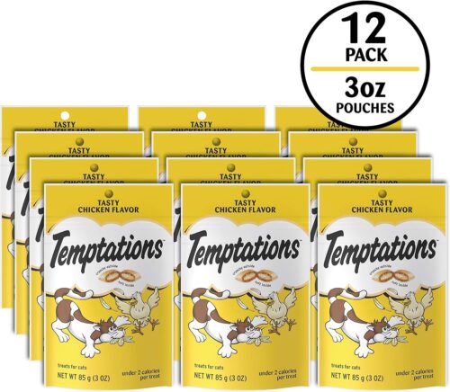 TEMPTATIONS Classic Crunchy and Soft Cat Treats Tasty Chicken Flavor, 16 Ounce (Pack of 1) - Image 52