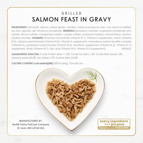 Purina Fancy Feast Grilled Wet Cat Food Seafood Collection in Wet Cat Food Variety Pack - (Pack of 24) 3 oz. Cans - Image 7