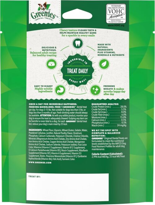 Greenies Original Teenie Natural Dental Care Dog Treats, 36 oz. Pack (130 Treats) - Image 41