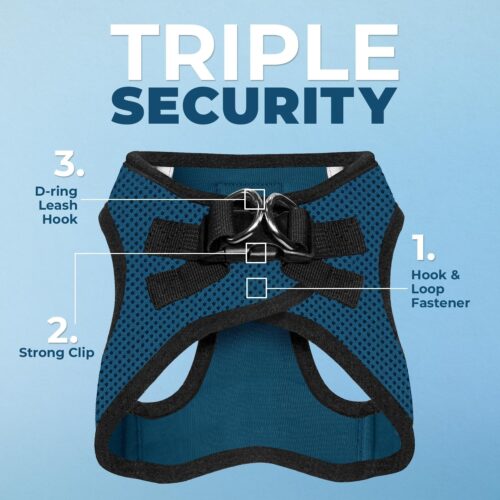 Best Pet Supplies Voyager Step-in Air Dog Harness - All Weather Mesh, Reflective, No Pull Harness for Small, Medium Dogs, Cats - Secure with Hook & Loop Fastener, Buckle, Double D-Rings - Fuchsia, S - Image 3