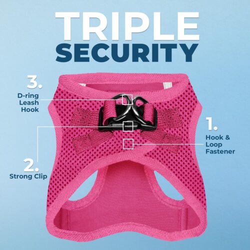 Best Pet Supplies Voyager Step-in Air Dog Harness - All Weather Mesh, Reflective, No Pull Harness for Small, Medium Dogs, Cats - Secure with Hook & Loop Fastener, Buckle, Double D-Rings - Fuchsia, S - Image 50