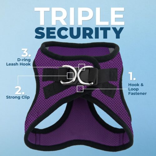 Best Pet Supplies Voyager Step-in Air Dog Harness - All Weather Mesh, Reflective, No Pull Harness for Small, Medium Dogs, Cats - Secure with Hook & Loop Fastener, Buckle, Double D-Rings - Fuchsia, S - Image 77