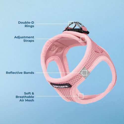 Best Pet Supplies Voyager Step-in Air Dog Harness - All Weather Mesh, Reflective, No Pull Harness for Small, Medium Dogs, Cats - Secure with Hook & Loop Fastener, Buckle, Double D-Rings - Fuchsia, S - Image 97