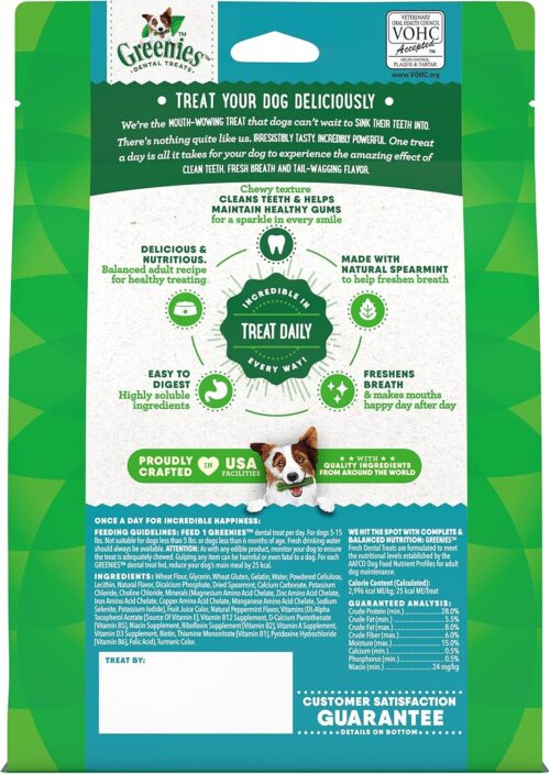 Greenies Original Teenie Natural Dental Care Dog Treats, 12 oz. Pouch (43 Treats) - Image 37
