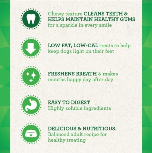 Greenies Original Teenie Natural Dental Care Dog Treats, 12 oz. Pouch (43 Treats) - Image 46