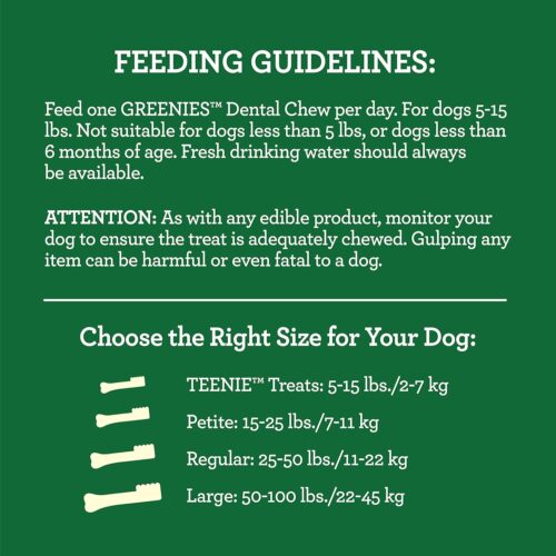 Greenies Original Teenie Natural Dental Care Dog Treats, 12 oz. Pouch (43 Treats) - Image 57