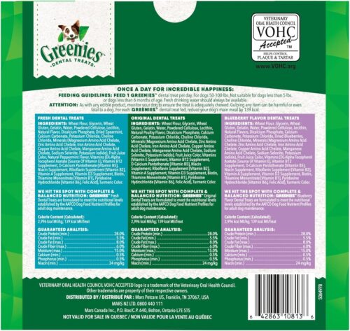 Greenies Original Teenie Natural Dental Care Dog Treats, 12 oz. Pouch (43 Treats) - Image 59