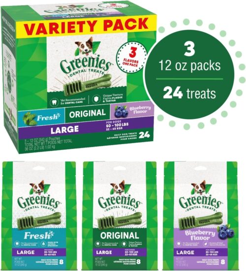 Greenies Original Teenie Natural Dental Care Dog Treats, 12 oz. Pouch (43 Treats) - Image 60